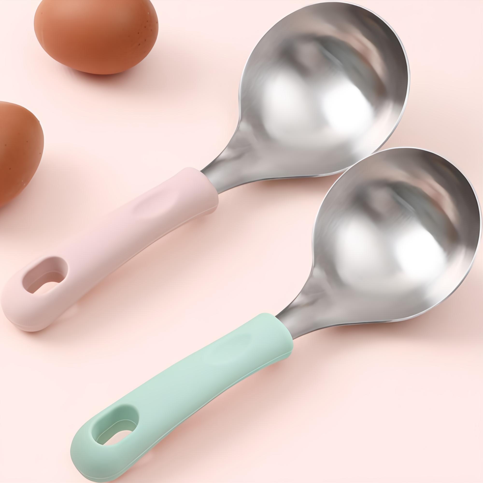 파쿠젠 1+1 스텐304 실리콘손잡이 스텐국자 서빙스푼 전현무 국자 핑크+민트, 핑크+민트, 1세트 16,800원