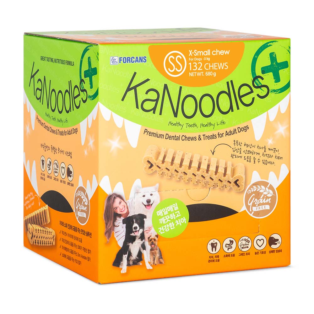 포켄스 강아지 간식 덴탈껌카누들 플러스 필로팩 SS 132p 27,900원