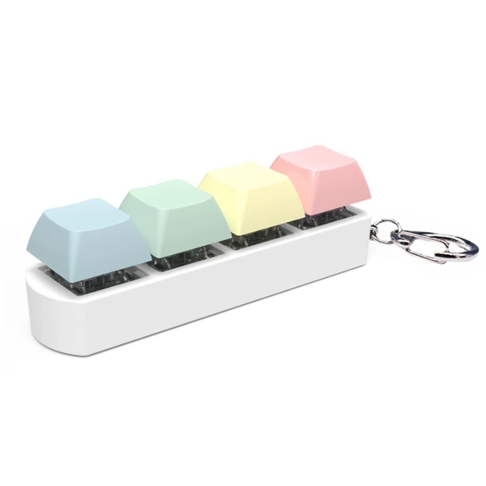 더에일 LED 키보드 키캡 키링 4구 키홀더, 레인보우, 단일상품 9,900원