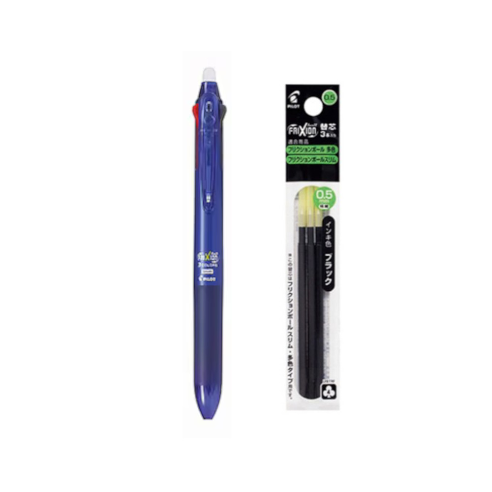 파이롯트 유성펜 프릭션 3색 슬림 0.5mm 블루바디(1개)+ 유성리필심 0.5mm 블랙(3개) 18,500원