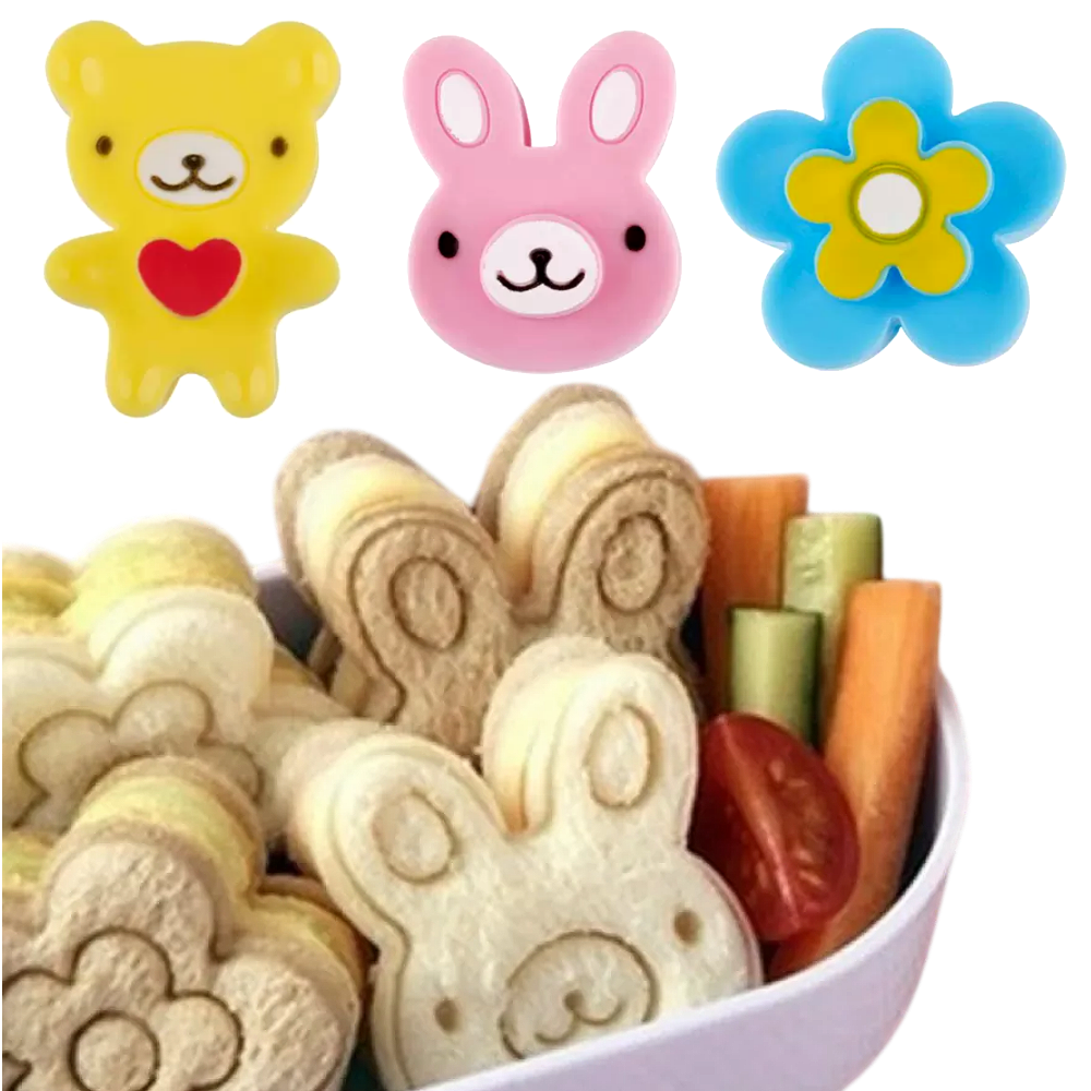 샌드위치틀 식빵틀 곰돌이식빵틀 빵틀 샌드위치식빵틀 미니 모양 틀 3개세트 9,500원