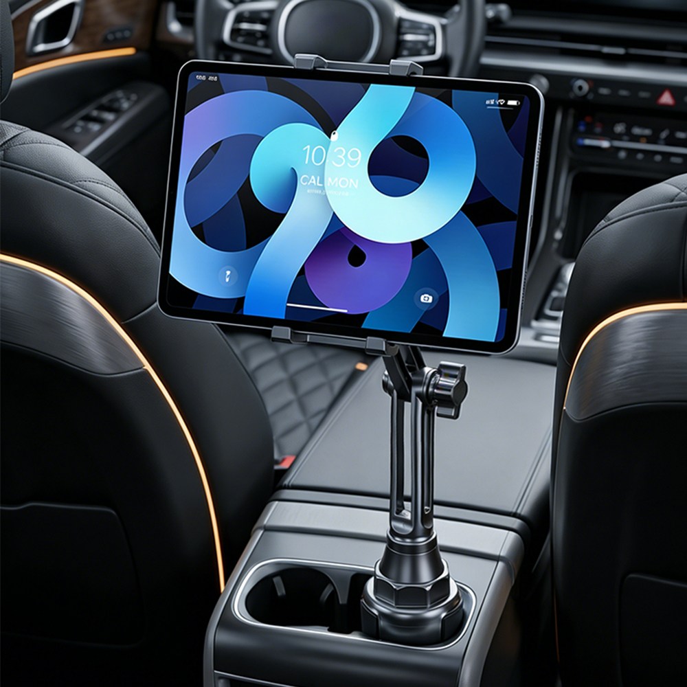 차량용 휴대용 모니터 테블릿 컵홀더 거치대 뒷자리 12~16인치, 블랙, 1개 29,800원