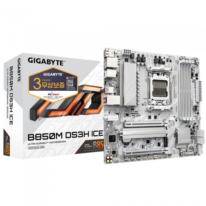 GIGABYTE B850M DS3H ICE 피씨디렉트, B850M DS3H ICE 177,990원