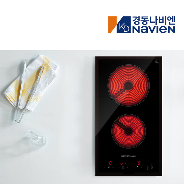 경동 나비엔매직 2구 인덕션(하이라이트) 매립형 쿡탑 전기레인지 타공사이즈 490x265 125,000원