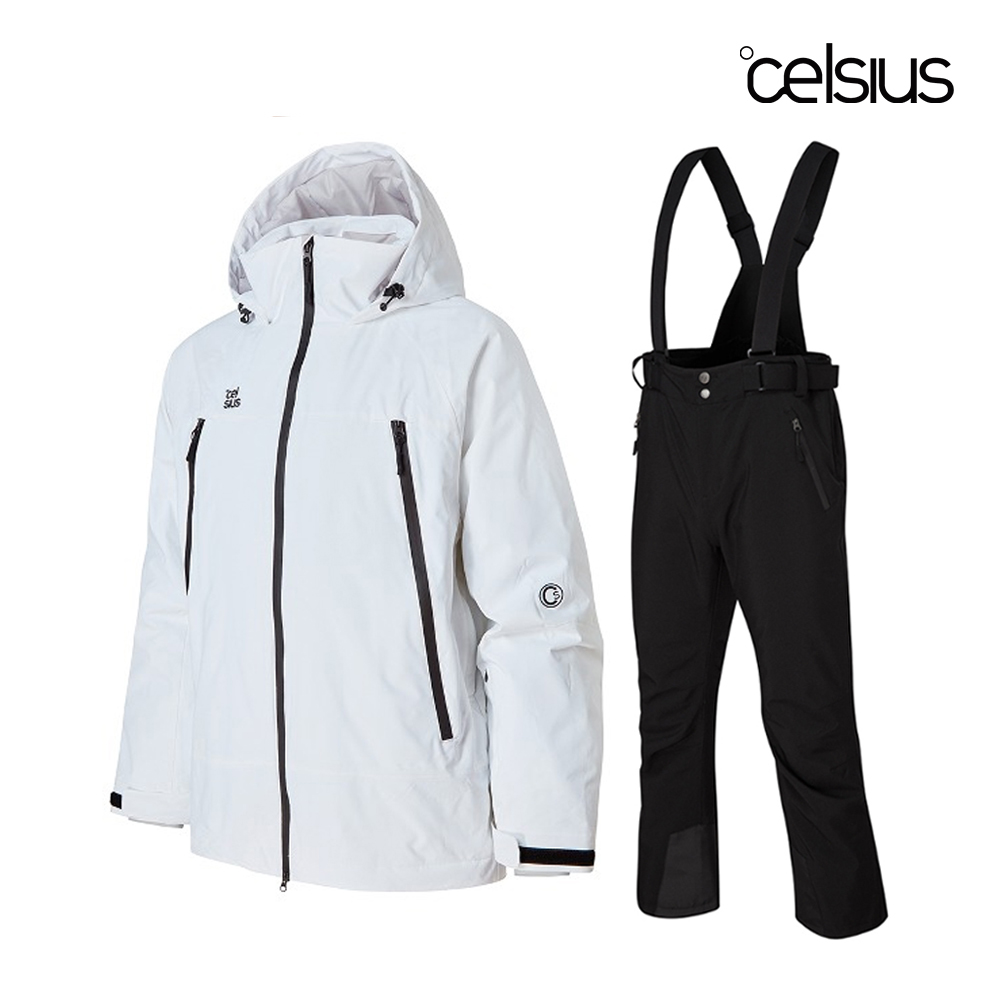셀시우스 보드복 라이더 베이직 빕 세트 화이트 스키복 349,000원