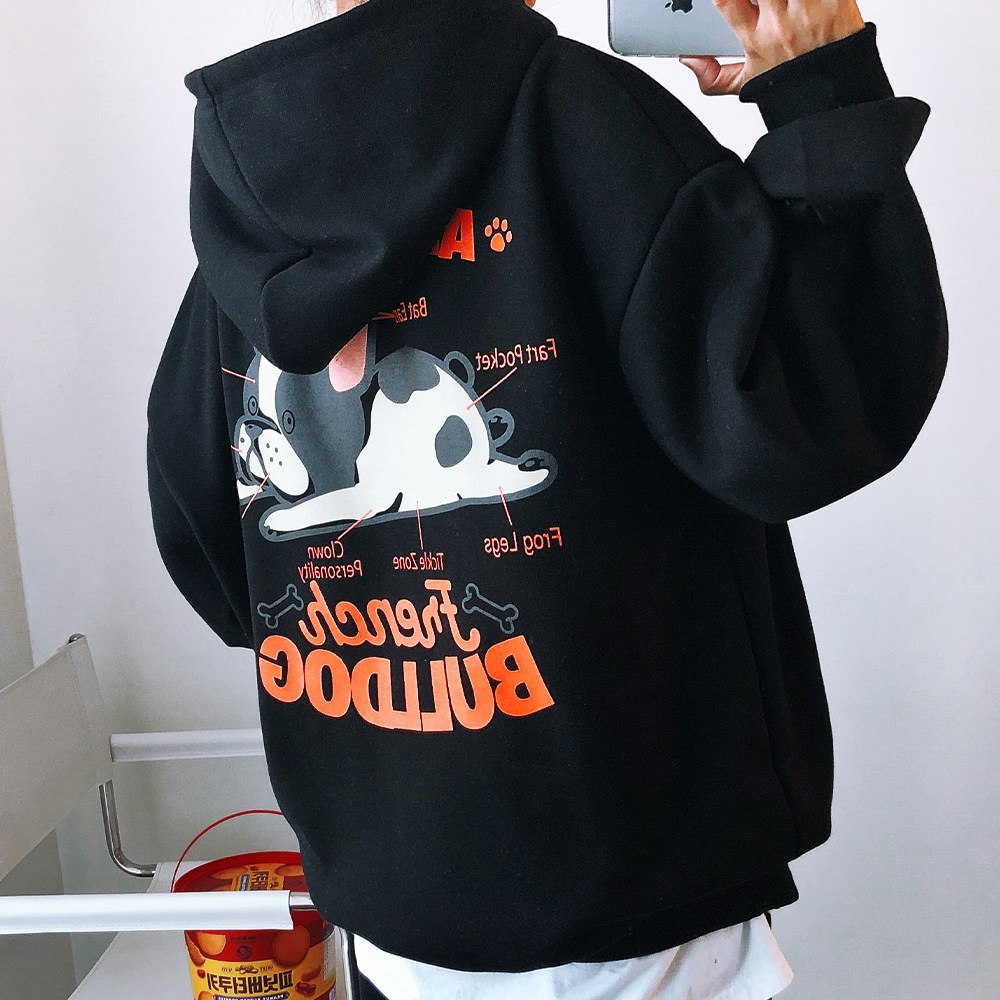 러브앤시티 *면/기모선택* 남녀공용 사계절 프렌치불독 후드티셔츠 오버핏 빅사이즈 34,910원