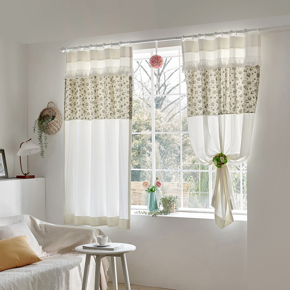 커튼이샵 광목린넨 프릴커튼 2p 세트 123,000원