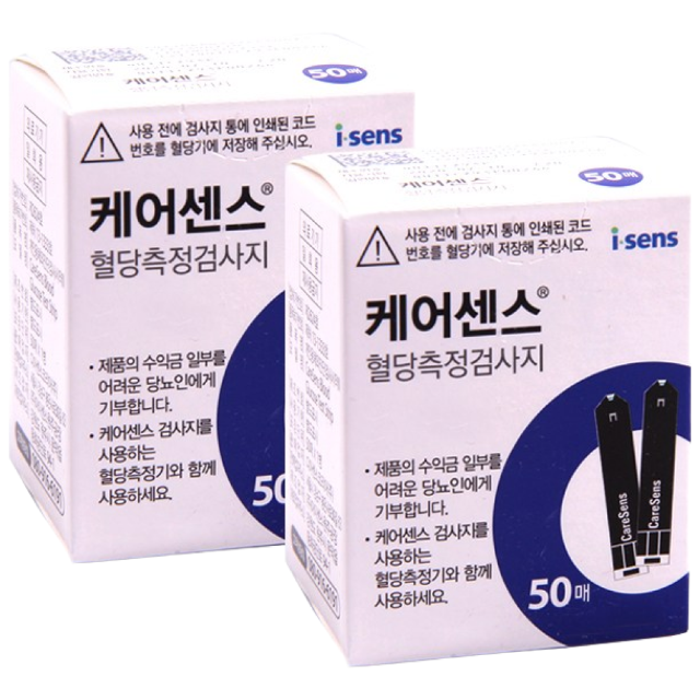 아이센스 케어센스2플러스 혈당시험지, 1세트, 100매입 27,500원