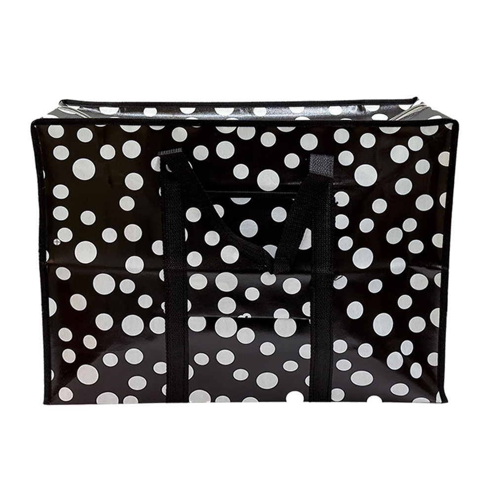 타포린백 빅사이즈 가방 여행 이사 부직포가방 보조가방, 1개, 블랙도트(대) 4,200원