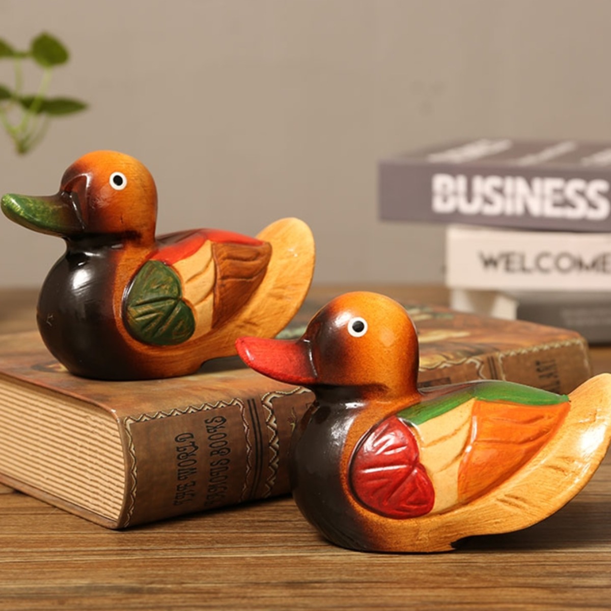 신혼선물 원앙 장식 2P세트 15cm 거실 침실 카페 인테리어 소품 결혼 집들이 선물 14,500원