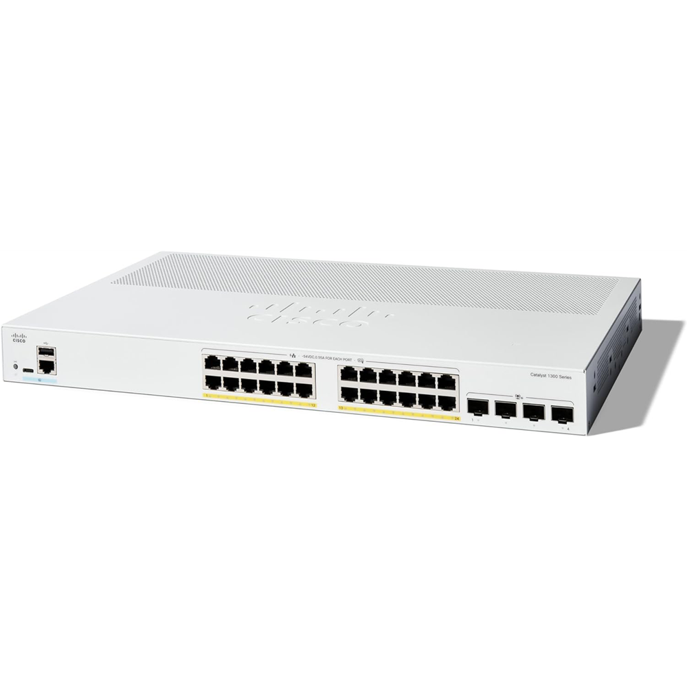 CISCO Catalyst 1300 24port PoE 4x10G SFP+ C1300-24P-4X 24포트 스위칭허브 4SFP+ CBS350-24P-4X후속, C1300-24P-4X, 1개 1,998,750원