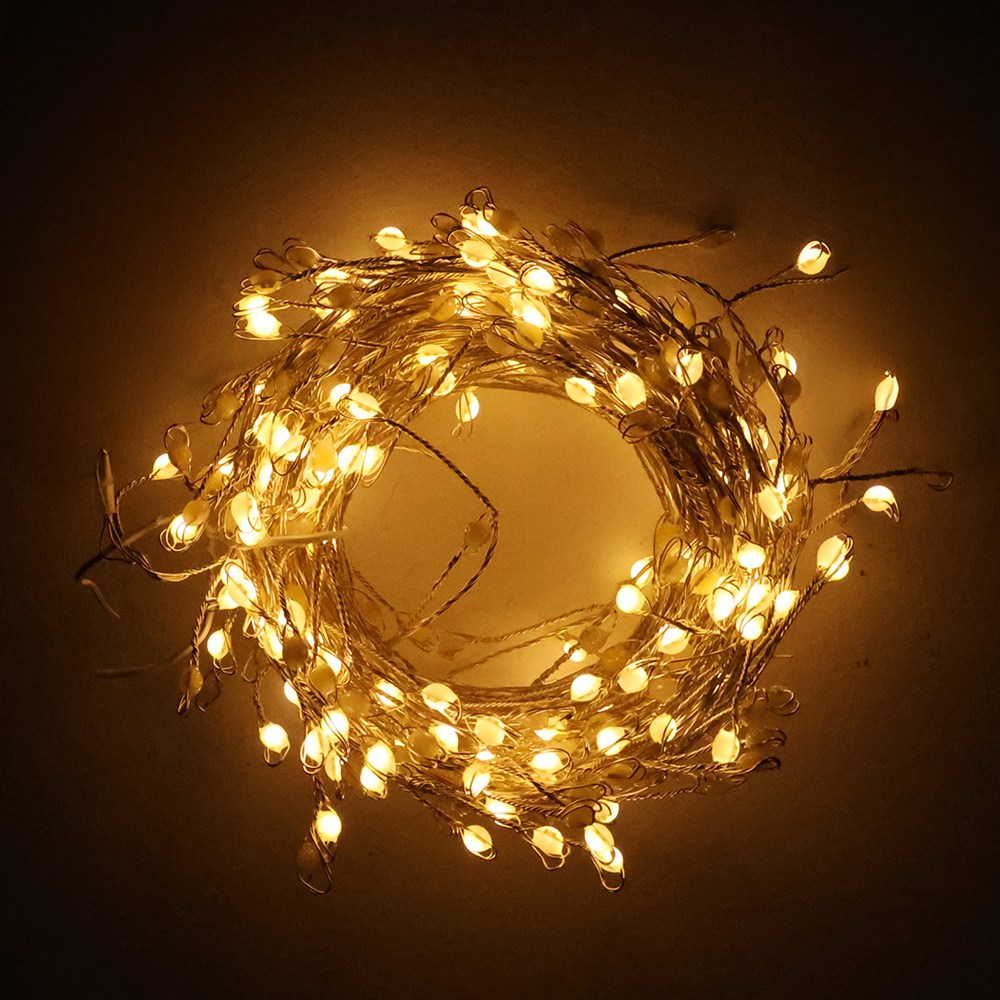 HK sell 2세대 씨드 와이어 줄전구 폭죽 트리등, 실버와이어 전구색, 1개 18,500원