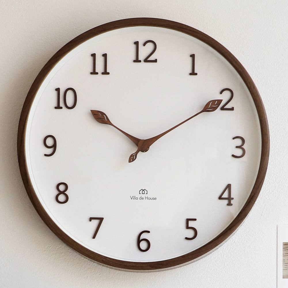 빌라드하우스 리프 우드 무소음 벽시계 18,020원