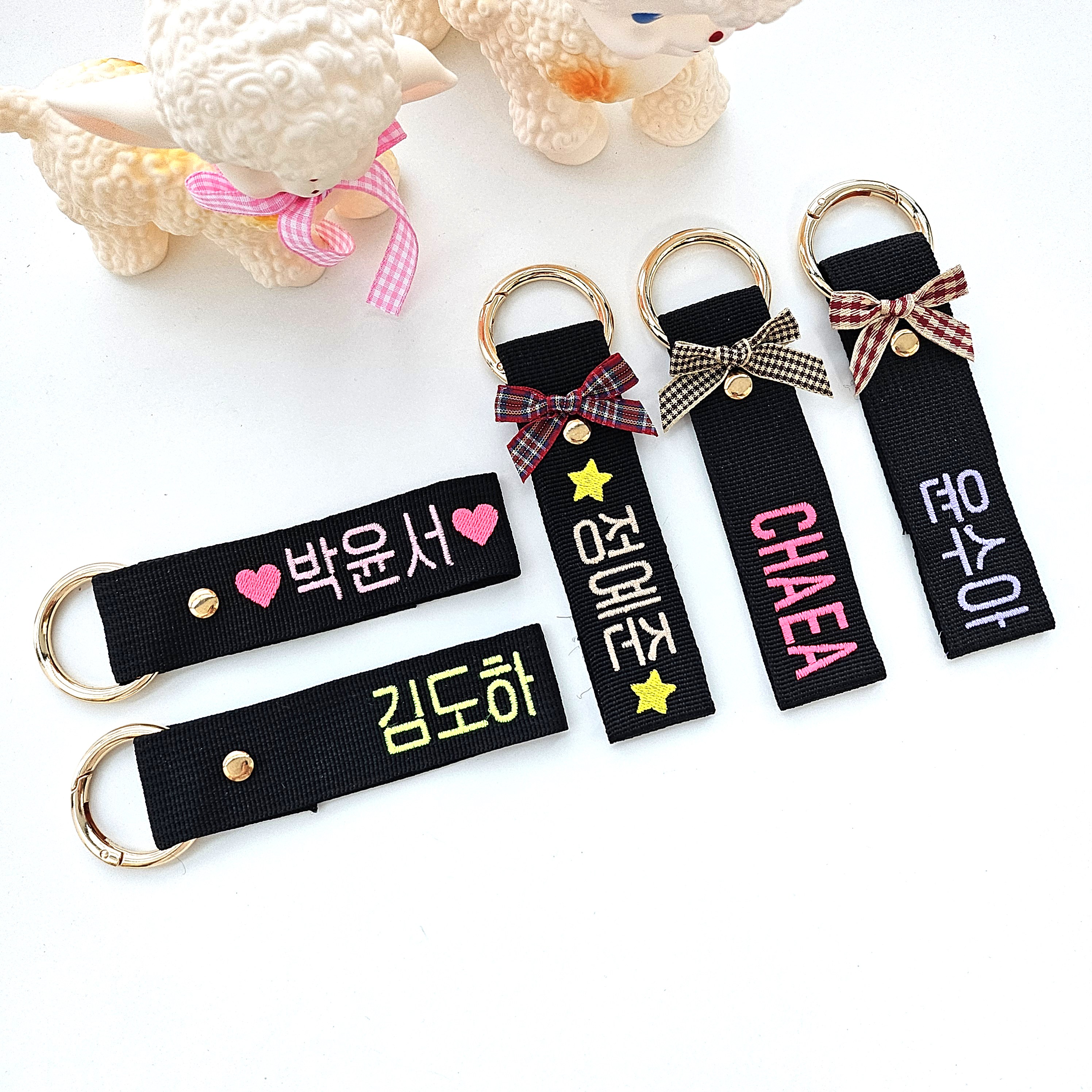 바이굄 쁘띠웨빙 네임택 블랙 여행가방 캐리어 자수 이름표 5,900원