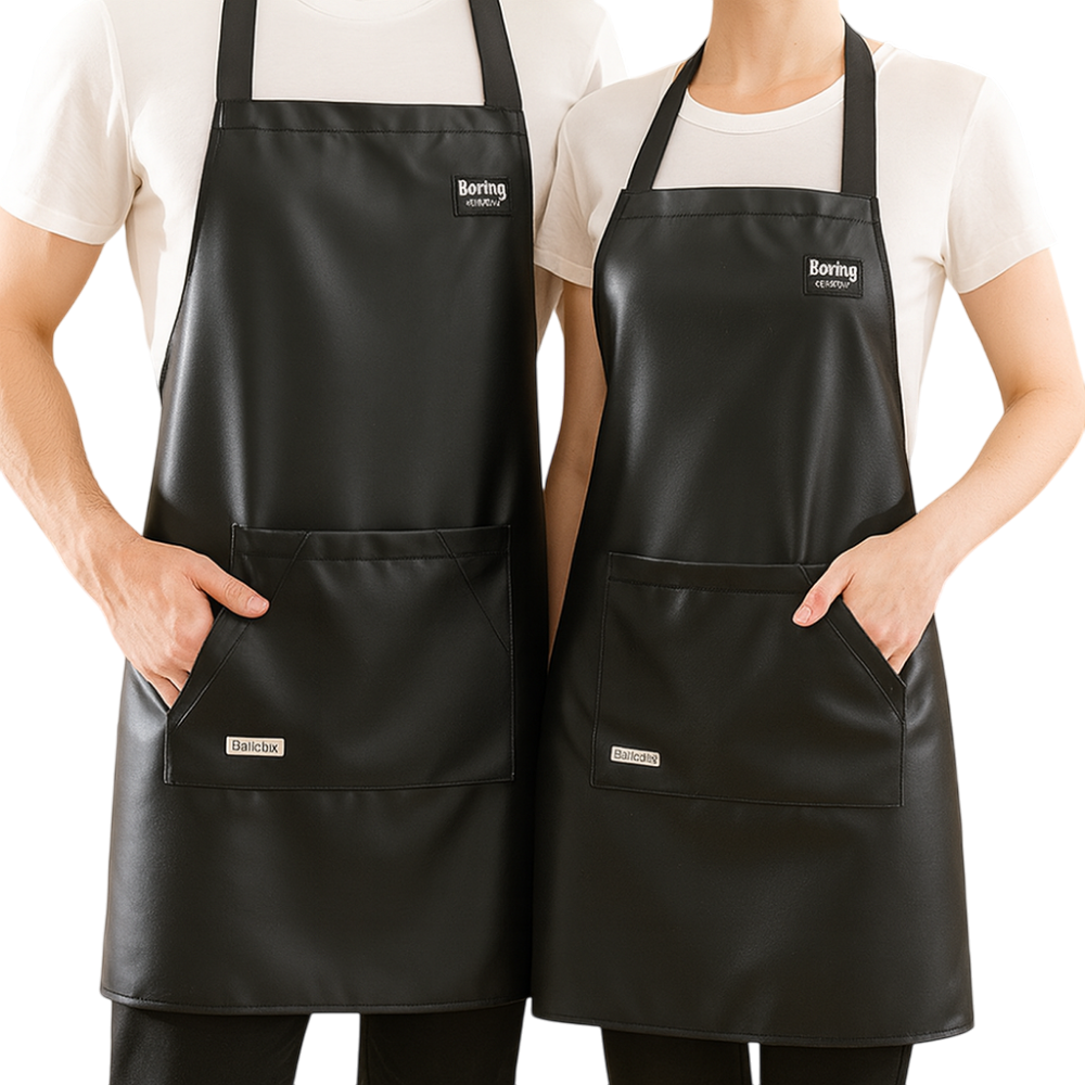 데이유어 완벽방수 주방 카페 업소용 가죽 앞치마, 1개, 블랙 13,700원