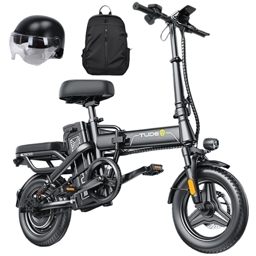 TUDE 고출력 전기 자전거 자토바이 모토벨로 접이식 전동 48V, F4, 경량스틸 390,000원