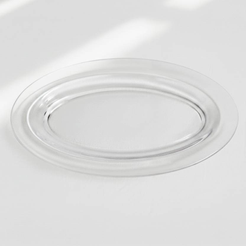 카모메키친 유리 웨이브 타원 접시, 1개, 투명 15,900원