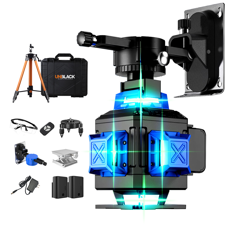 유니블랙 4D 그린 레이저레벨기 수평기, 4D 16라인 풀세트, 1개, 1개 94,900원