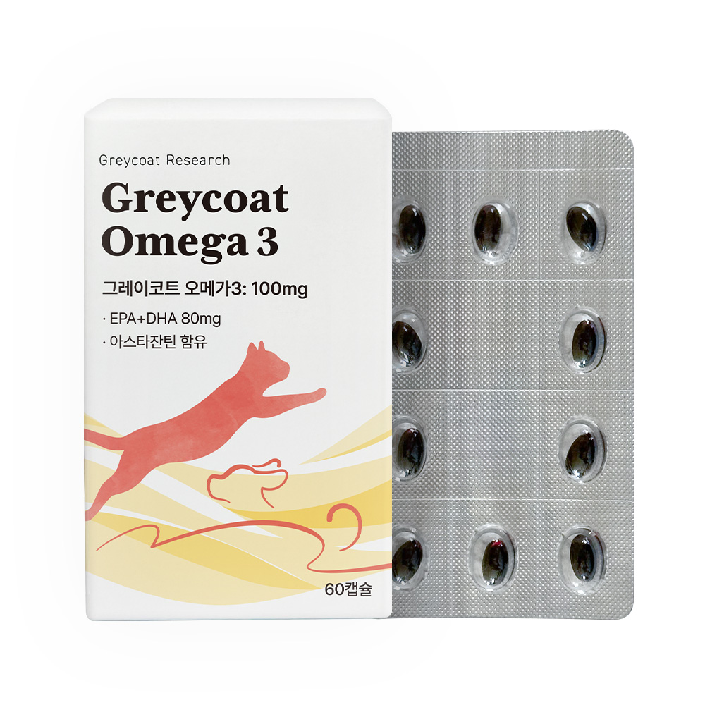 야옹섬 고양이 신장 오메가3 100mg 60캡슐 KD Pharma 미니 고순도 그레이코트 신부전 관리 2개월분 12,320원