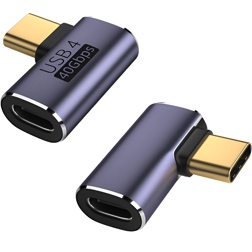 호후 C타입 TO C타입 직각 게임 연결 스팀덱 노트북 젠더 C형, 19.2mm, 블루그레이, 2개 9,630원