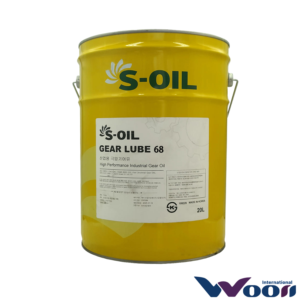 에스오일 기어 루브 68 20L 산업용 공업용 극압 기어오일 (중속중하중 산업기계용), 1개, 기어 루브 68 115,000원