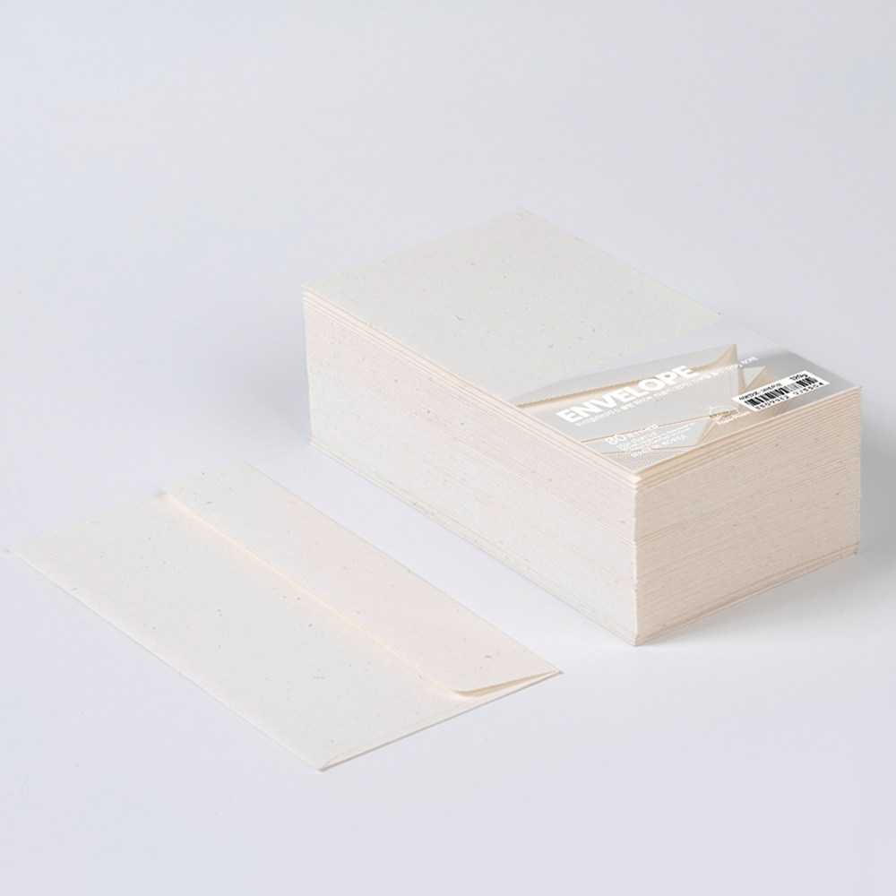 PaperPhant 하이퀄리티지 도톰한(120g) 화이트 티끌지(한지) 가로형 봉투, 80매 13,000원