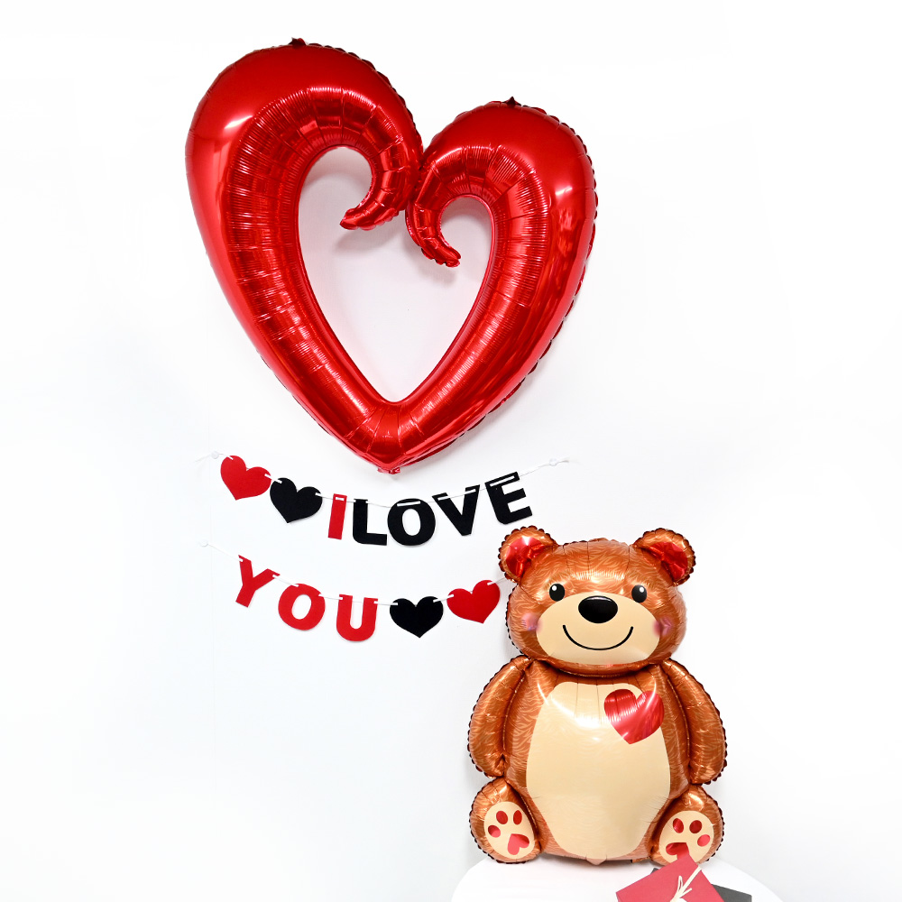 하트 곰돌이 세트 프로포즈 발렌타인 고백데이 화이트데이 5,700원