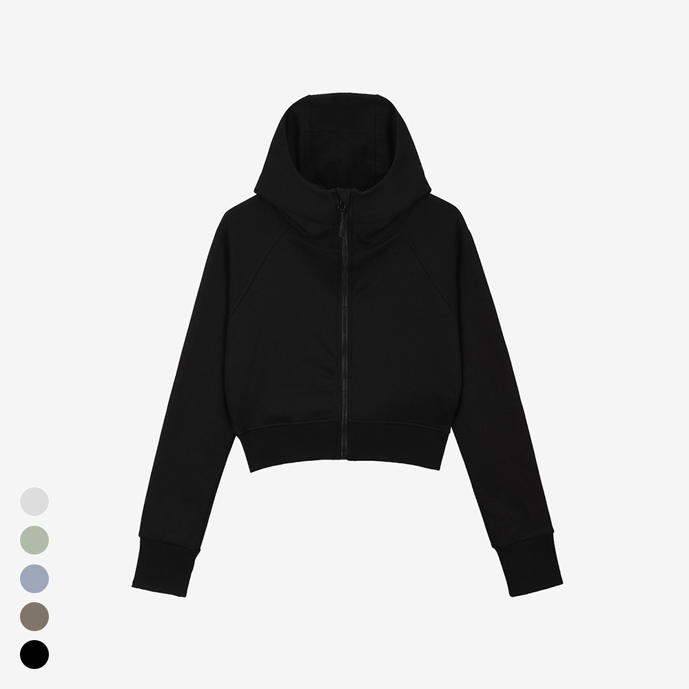 [콘치웨어] 크롭 기모 후드 집업 (5colors) 필라테스 요가 76,000원