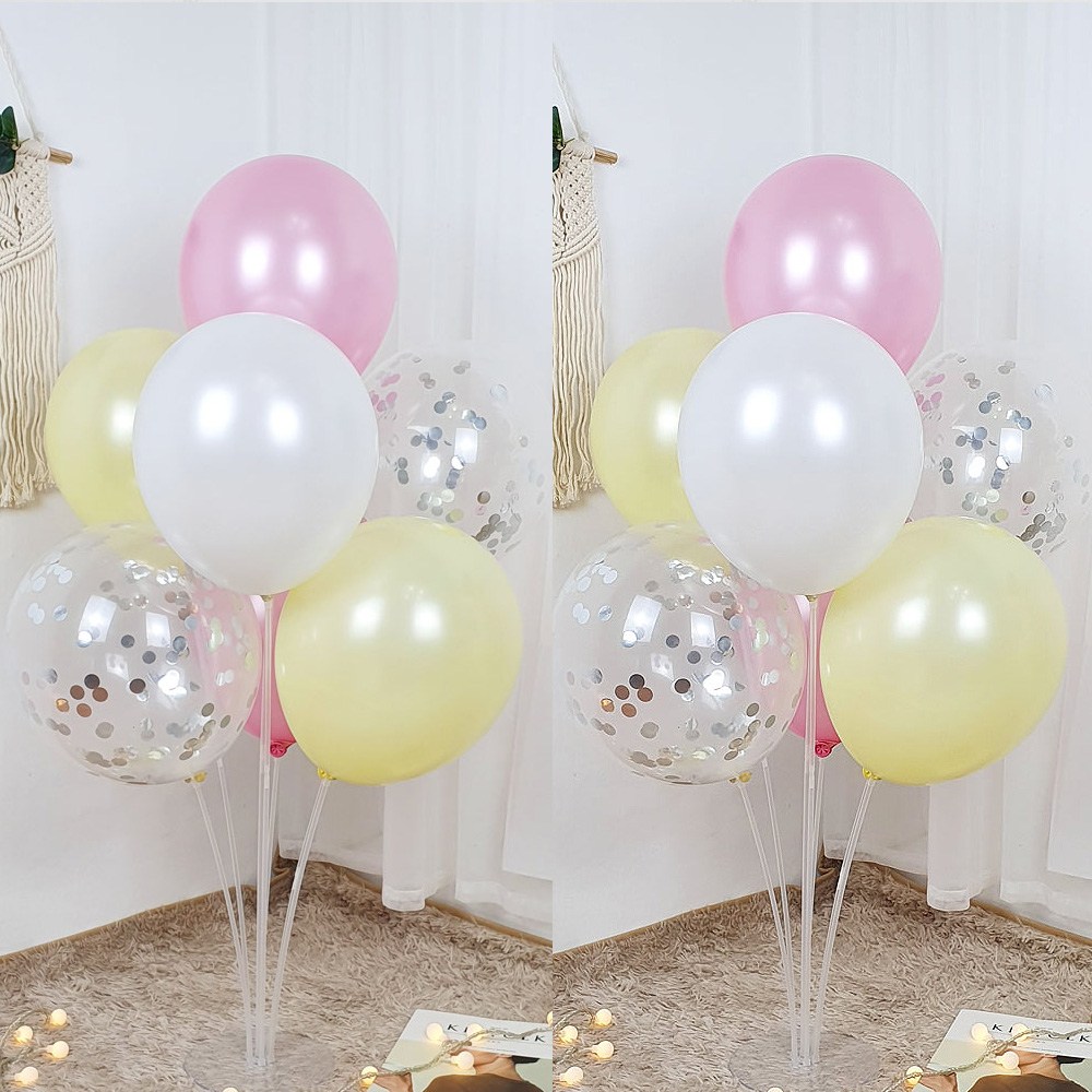 파티앤온 풍선꽂이 펄풍선 스탠드 장식 세트, 2개, 13.핑크 아이보리 반짝 9,900원