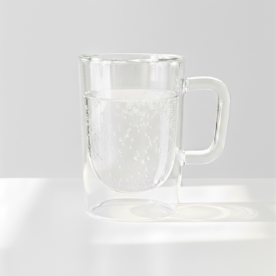 카모메키친 내열유리 피오르 이중유리컵 330ml, 투명, 1개 9,700원