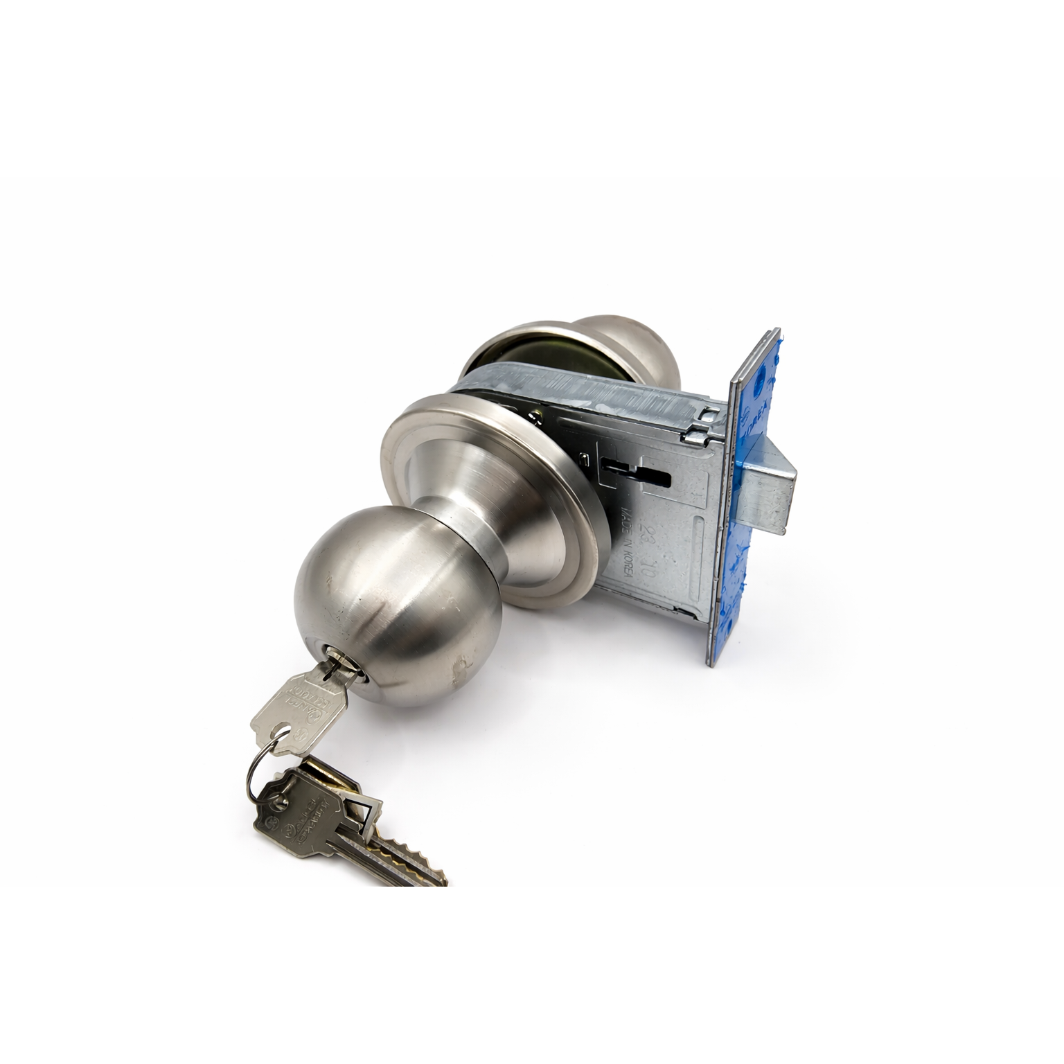 문고리닷컴 엔젤금속 9005SS 호텔용 열쇠형 현관문 방화문 손잡이, 1개, 그레이 10,000원