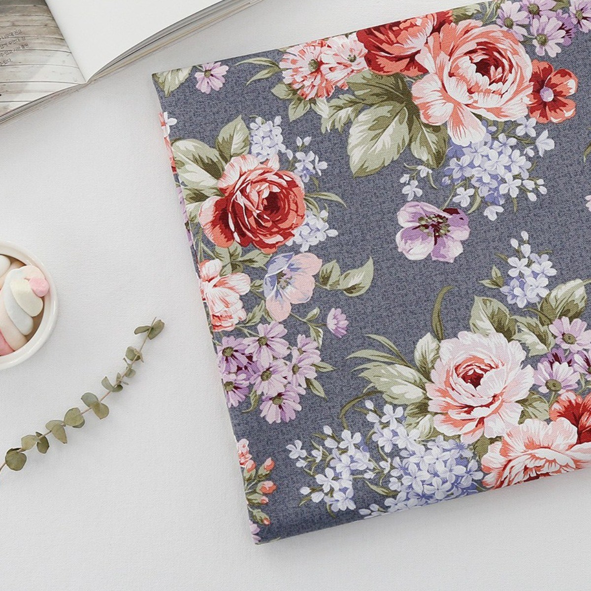 면 옥스포드 원단 20수 천 로맨틱플라워, 1개 6,480원