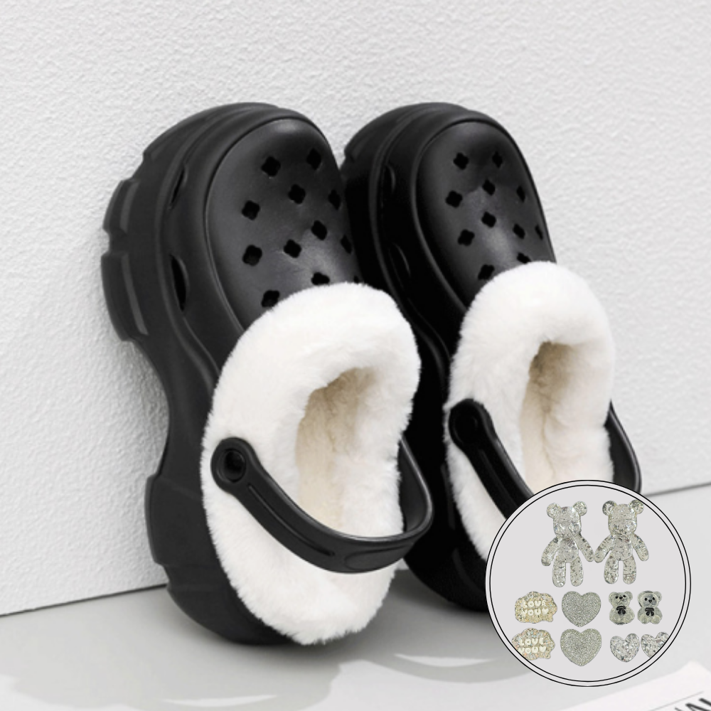 재리니 EVA 여성 블링 샤인 파워 7cm 키높이 통굽 플랫폼 겨울 방한 털슬리퍼 네일샵 미용실 RW-S084 27,800원