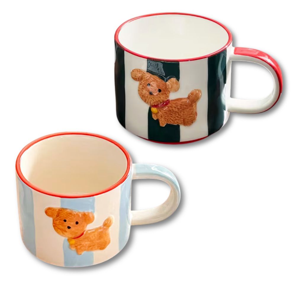 감성 머그컵 홈 카페 강아지 예쁜 귀여운 디자인 컵 잔, 1개, 2개 세트 36,800원