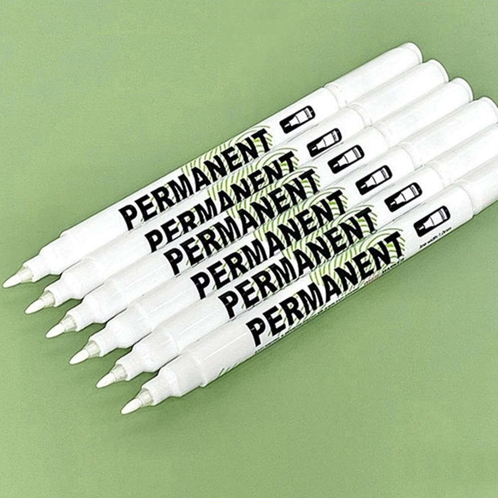 흰색 페인트펜 가는 1mm 금속 고무 마킹펜 유리 유성 보드 매직 문화 마카펜 6,800원
