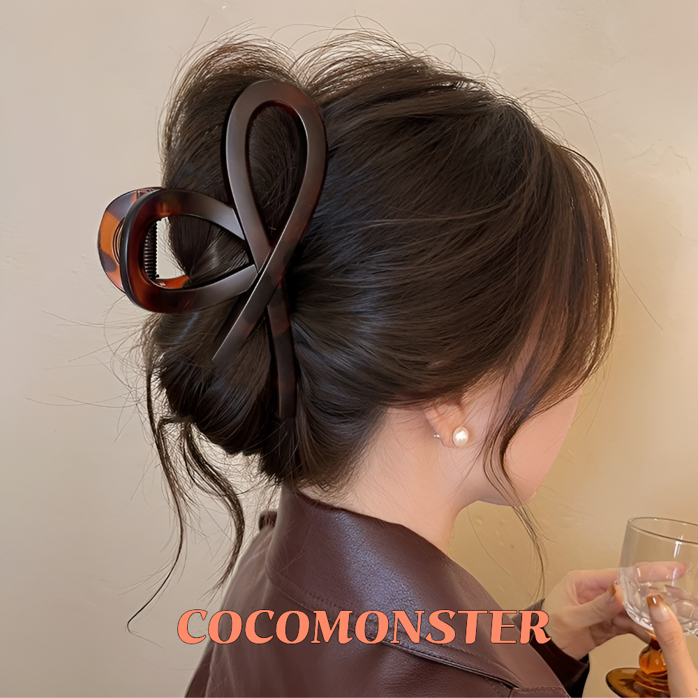 COCOMONSTER 프리미엄 빅사이즈 리본 올림머리 헤어 집게핀 14cm 15,900원