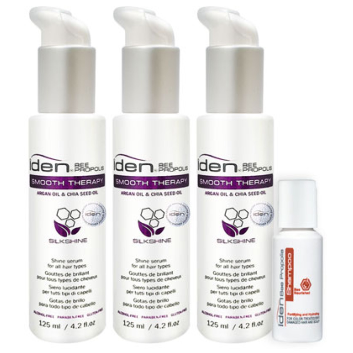 iden cosmetics 아이덴 스무스 테라피 실크샤인 125ml신형+30ml샴푸 헤어에센스 69,000원
