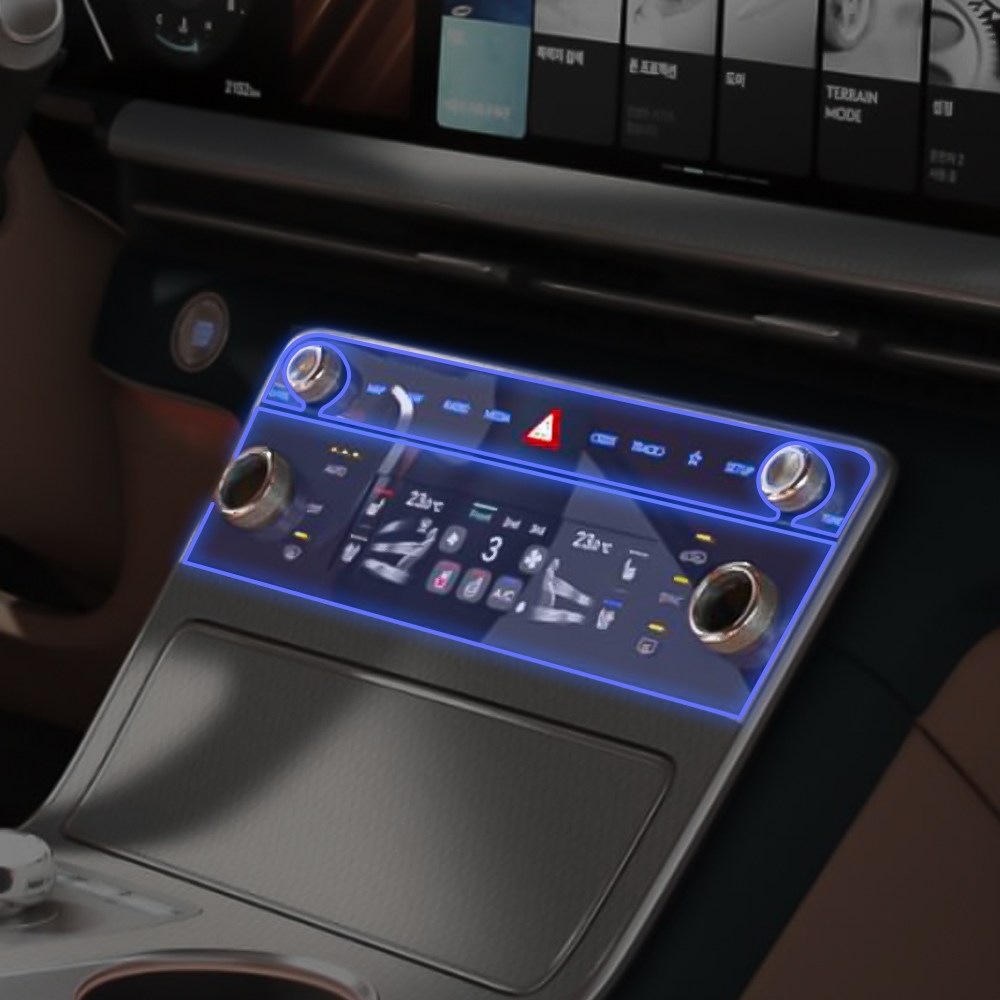 GV80 페이스리프트 호환 상품 공조기 액정 보호 필름 차량 용품, 1GB, 공조기보호필름(1SET) 14,150원