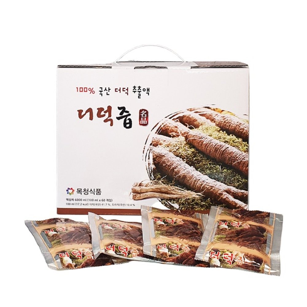 더덕즙 60포 직접 재배한 더덕과 도라지 목청식품 100ml X 60개입 유통마진 없이 직접판매 77,300원
