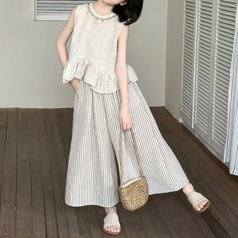 해피유통 여아 여름 스트라이프 2종 세트 청량한 귀여운 스타일디자인14세 이상 32,500원