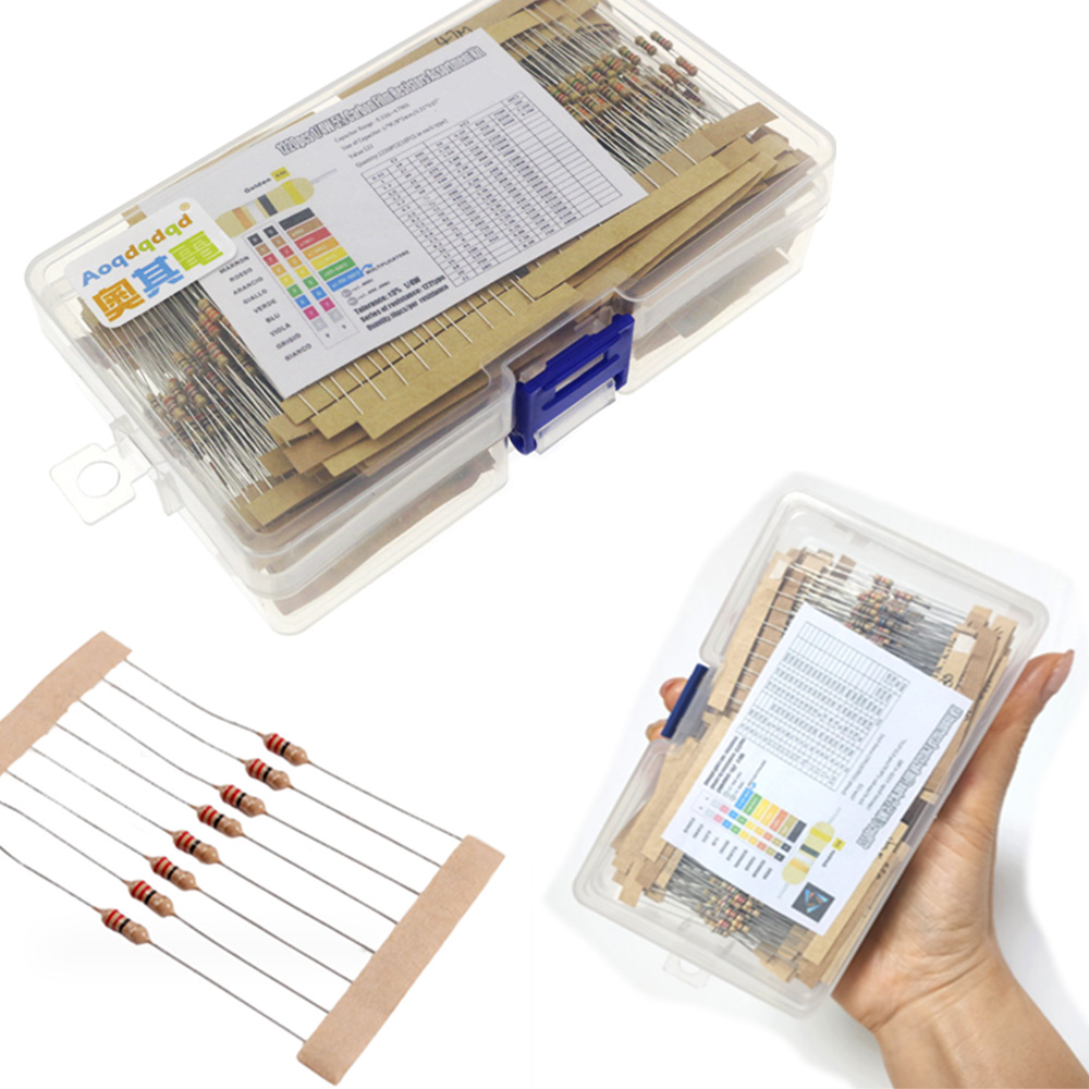 저항세트 약 1220개 탄소 저항 막대저항 1/4W 0.33오옴~4.7M오옴 아두이노 20,000원