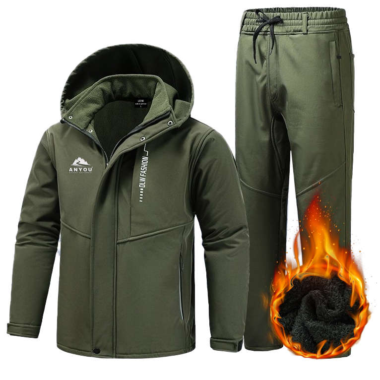 ANYOU 남자 겨울 방수 기모 상하의 세트 집업 방한복 따듯한 아웃도어 작업복 트레이닝 21,040원