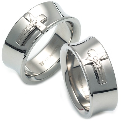 [타티아스] T-990 CO 티타늄 묵주 커플링 반지 610,000원