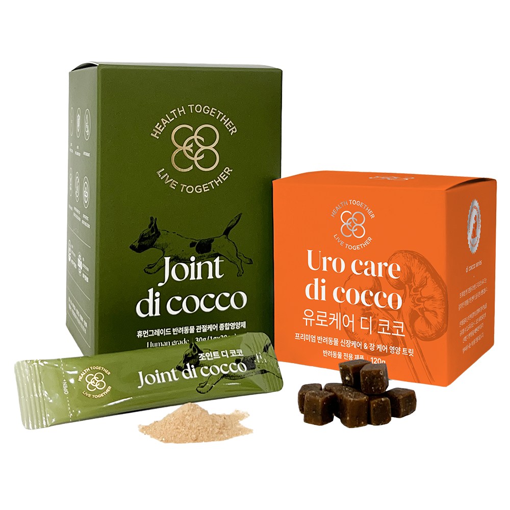 디코코 밸런스 솔루션 강아지 고양이 관절 신장 영양제 세트 2종 (관절 30g + 신장 120g), 1 99,000원