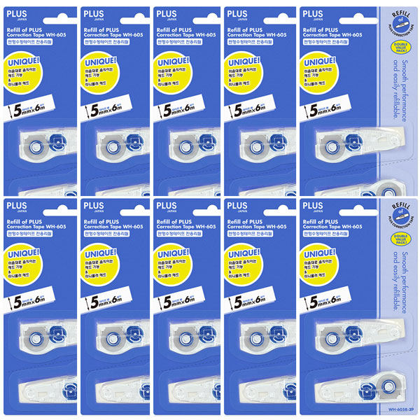 PLUS 수정테이프 리필 WH-605R-2P 10개 23,000원