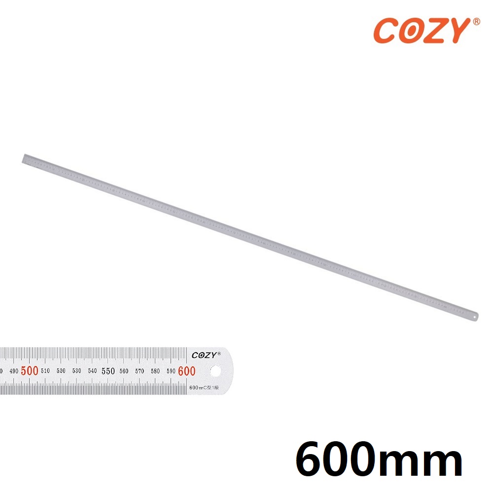 COZY 유광 60cm 스틸자 철자 직자 쇠자 코지 600mm 자 4,200원