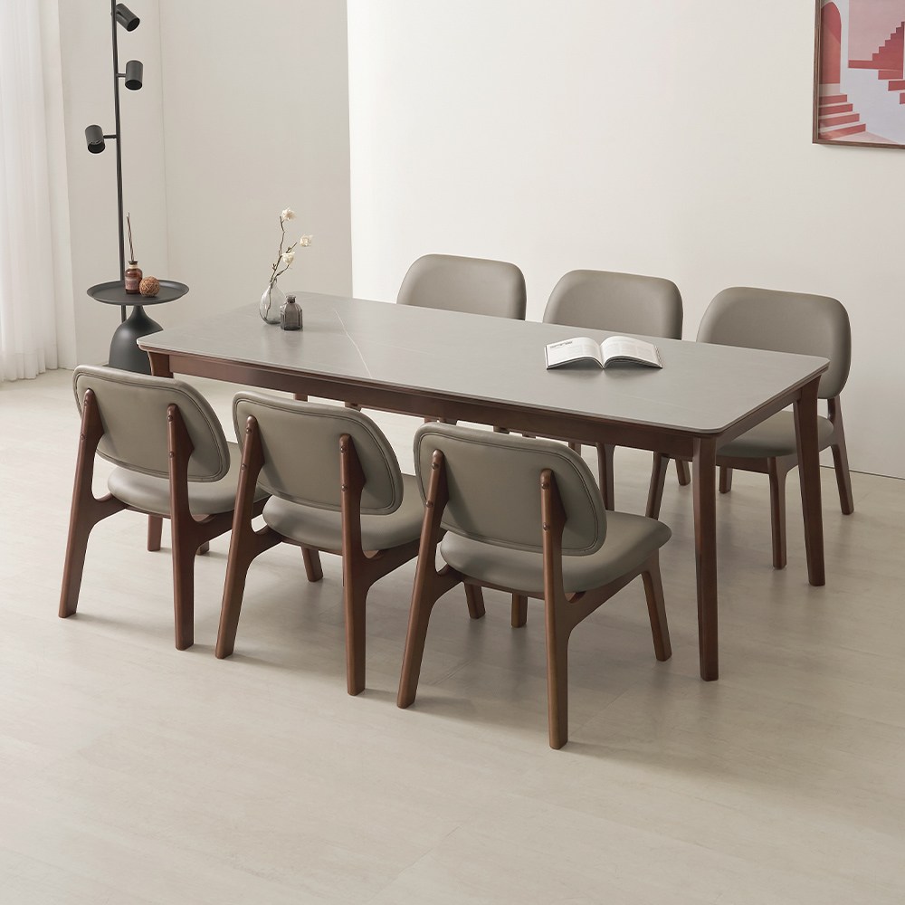 라로퍼니처 레스트 1900 포세린 통 세라믹 패밀리 6인 낮은 식탁 세트 674,000원