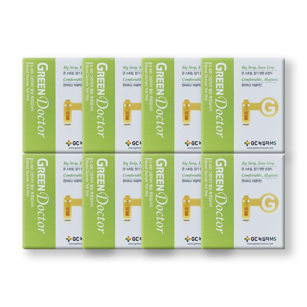 녹십자MS 그린닥터 혈당검사지 혈당시험지 400매(8박스), 400매 120,000원