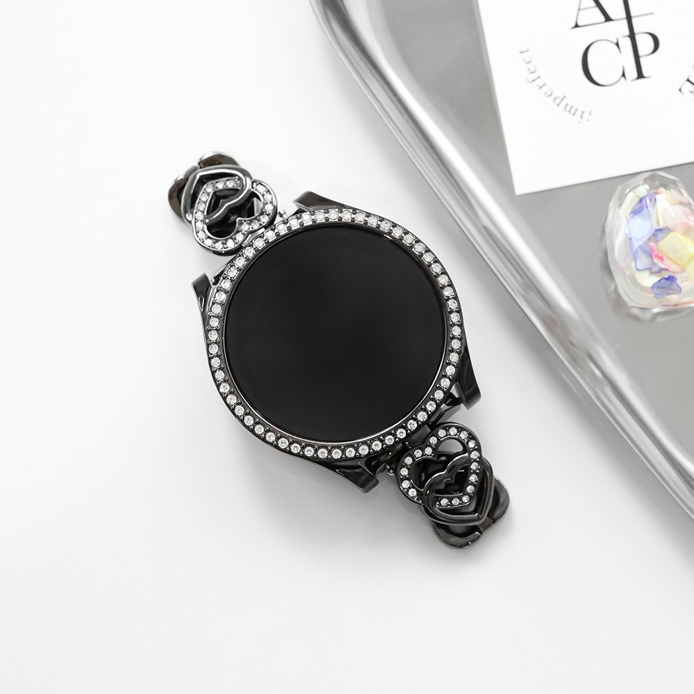 타임스토리 디먼트 갤럭시워치 6 5 4 3 호환 하트 큐빅 브레이슬릿 메탈, 블랙 14,900원