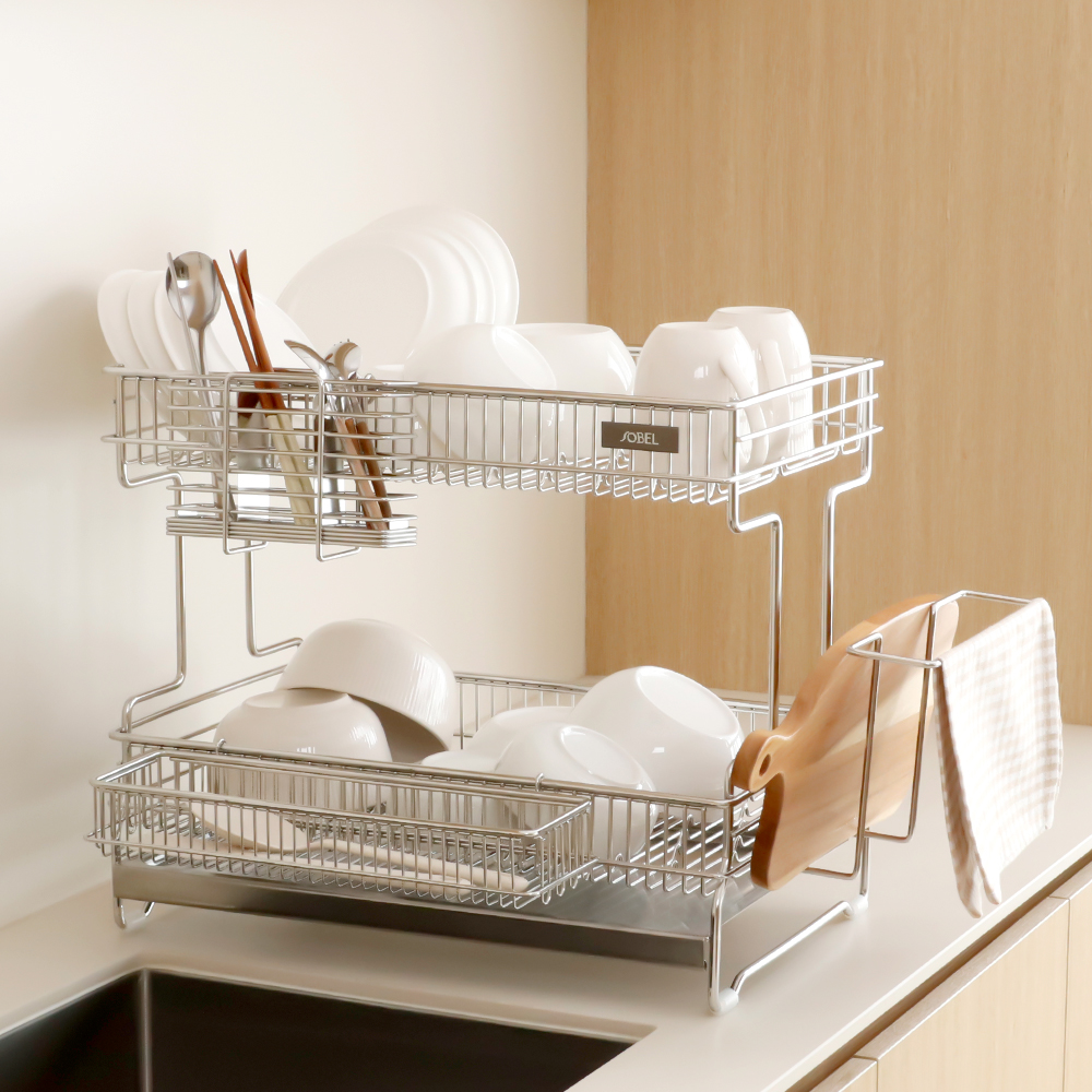 소벨 헤이븐 올스텐304 엠보형 식기건조대 쟁반형 풀세트 135,590원